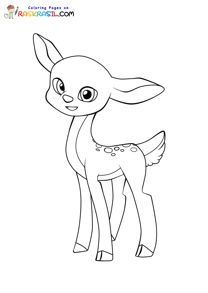 Raskrasil.com-Cute-Deer-Colorıng-Pages