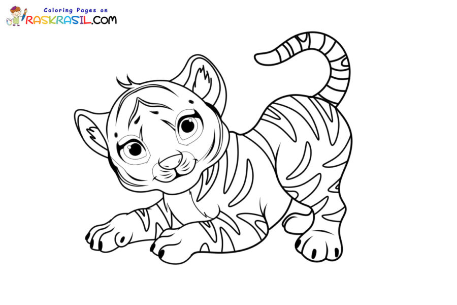 Раскраски тигр для детей