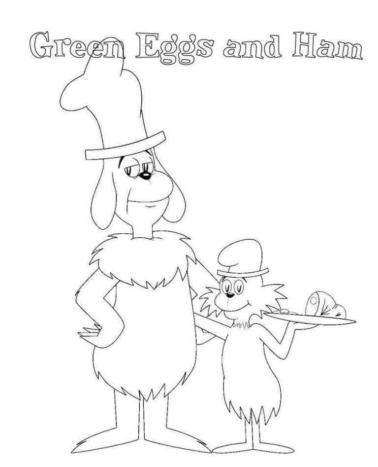 Green Eggs and Ham Coloring Pages