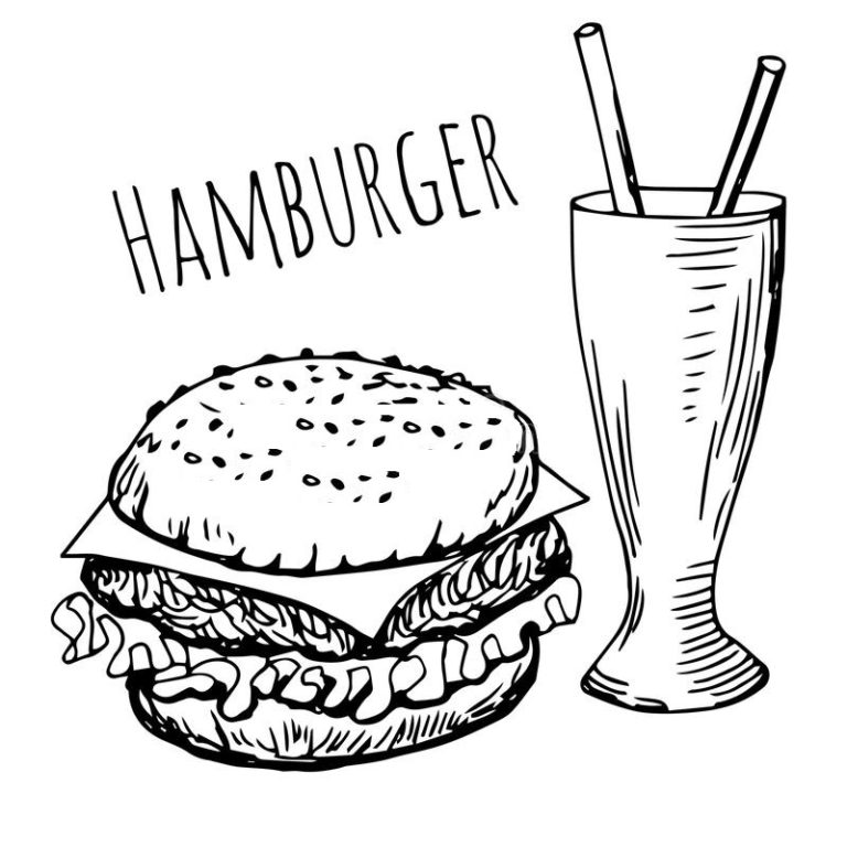  Ausmalbilder Hamburger 