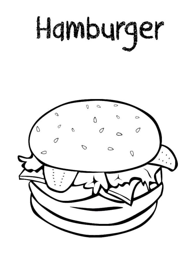 Coloriage Hamburger à imprimer