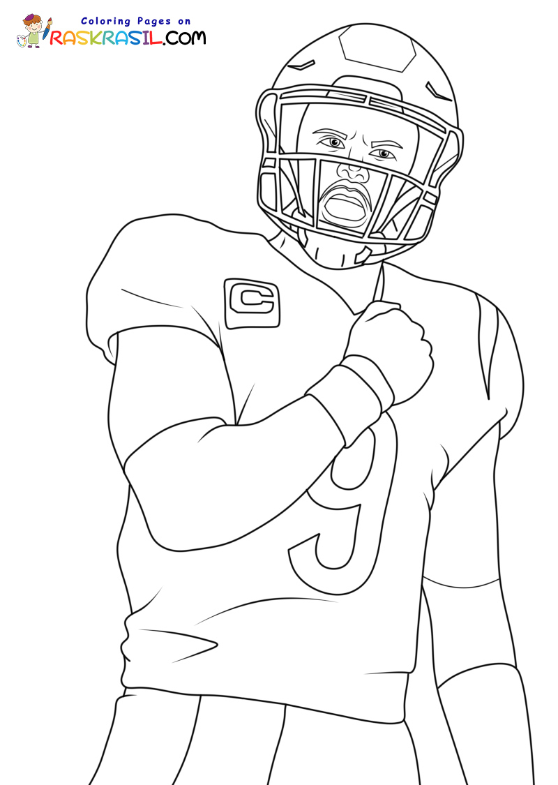 Joe Burrow Coloring Pages