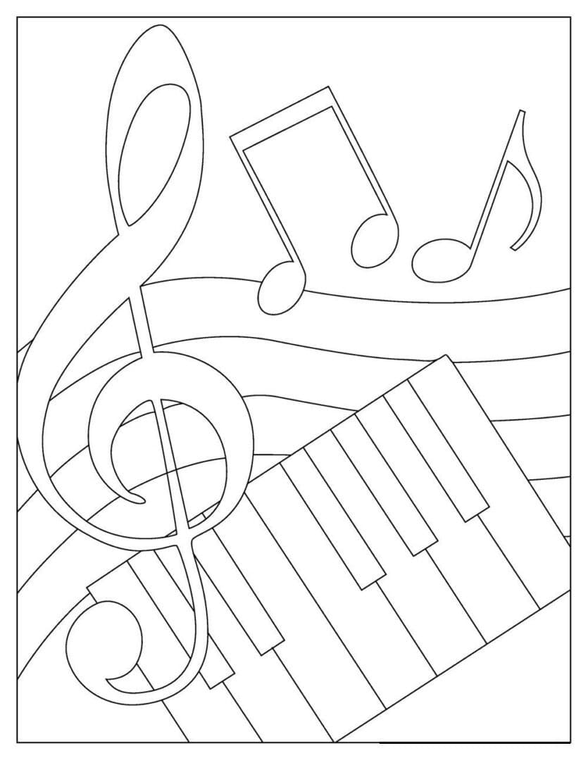 Music Notes Coloring Pages