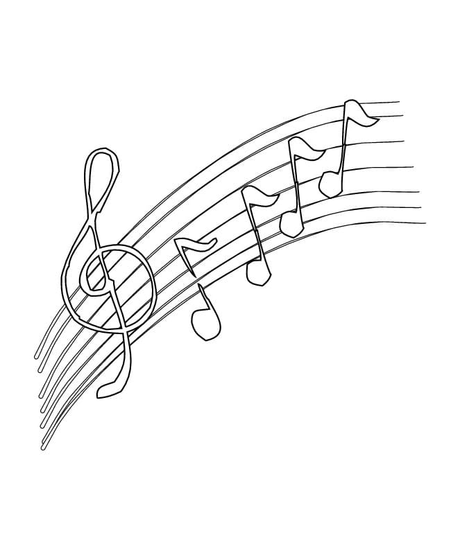 Dibujos de Notas Musicales para Colorear