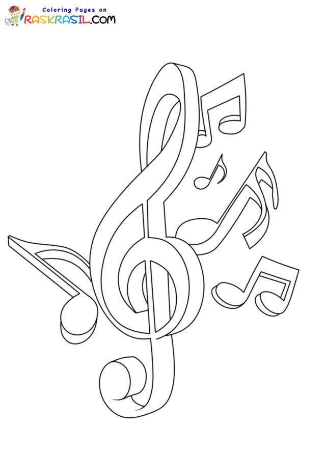 Coloring Pages Of Music Notes