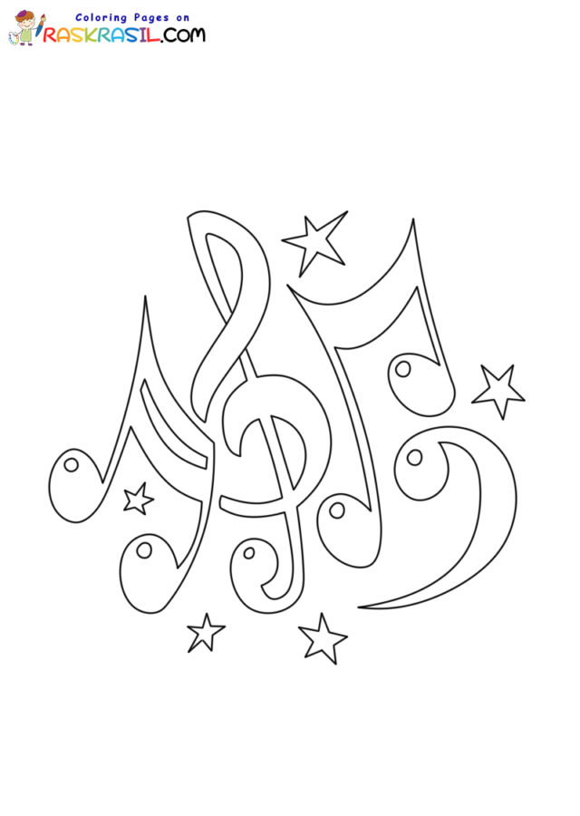 Music Notes Coloring Pages