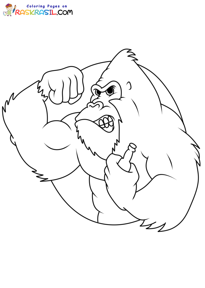 Raskrasil.com-New-Coloring-Pages-Gorilla-4