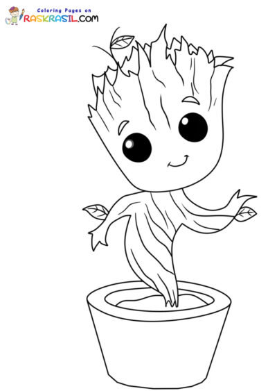 Groot Coloring Pages