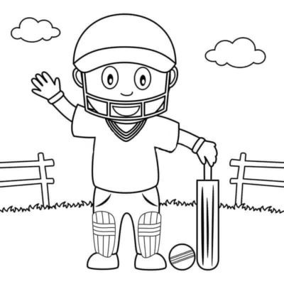 Cricket Game Coloring Pages