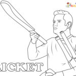 Raskrasil.com-Coloring-Pages-Cricket-Game-MS-Dhoni