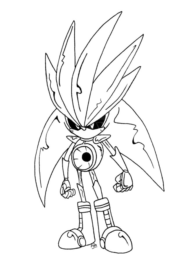 Dibujos de Metal Sonic para Colorear