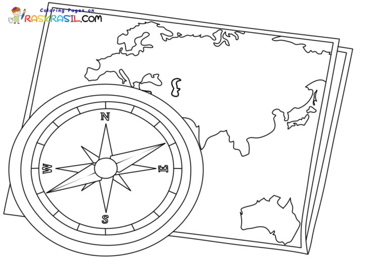 Ausmalbilder Kompass | Kostenlos Malvorlagen zum Ausdrucken