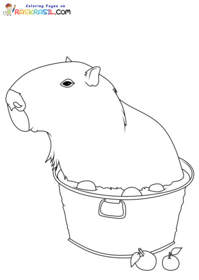 Capybara Coloring Pages