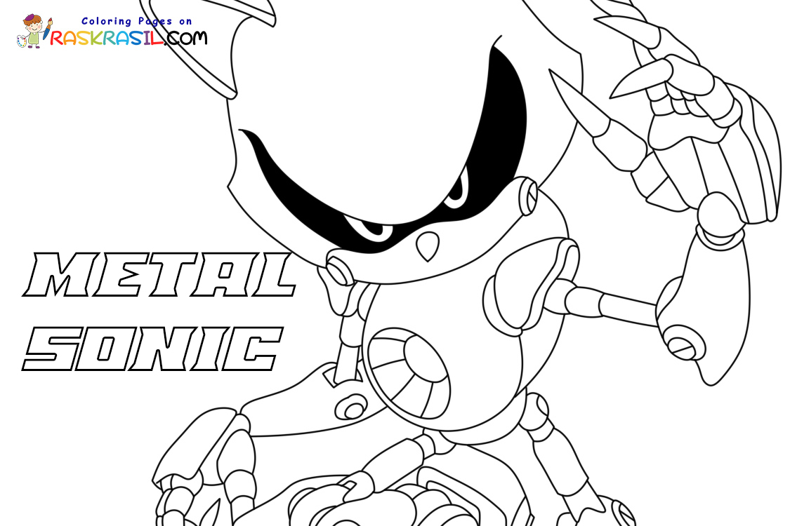 Desenho de Metal Sonic armadura para colorir - Tudodesenhos