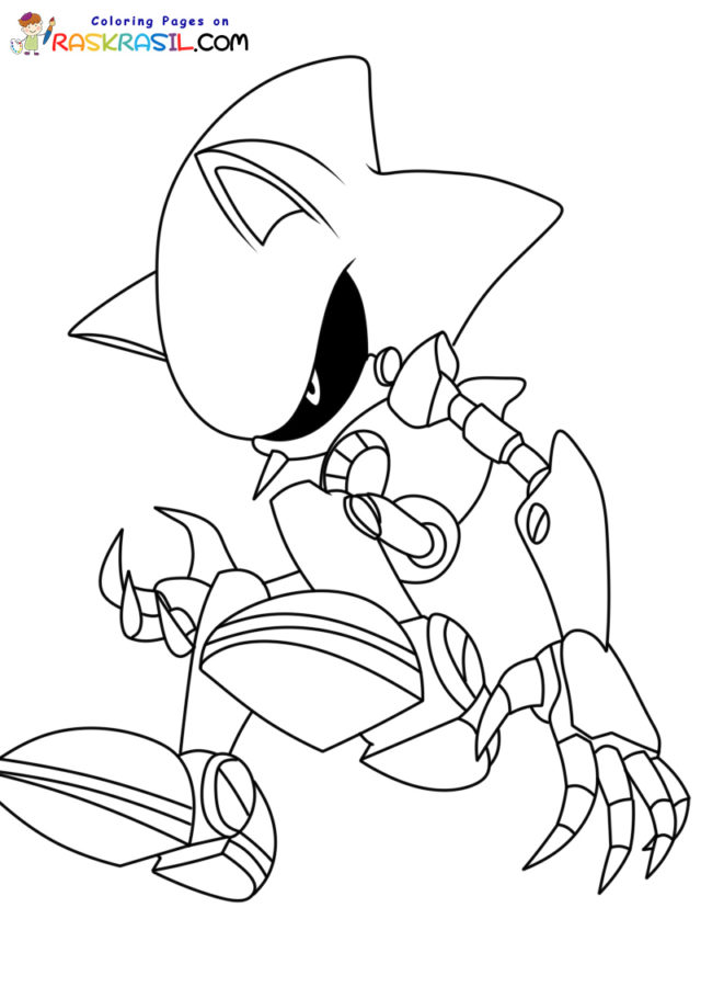 Desenhos do Metal Sonic para colorir - Bora Colorir