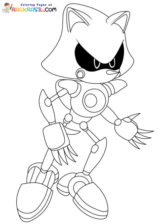 Desenho de Metal Sonic armadura para colorir - Tudodesenhos