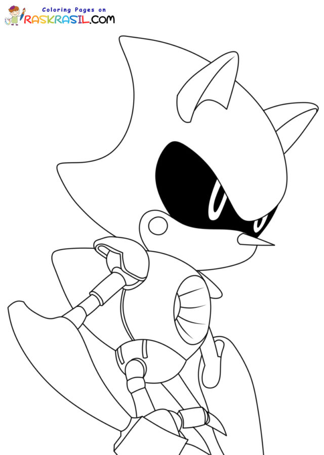 Desenho de Metal Sonic armadura para colorir - Tudodesenhos