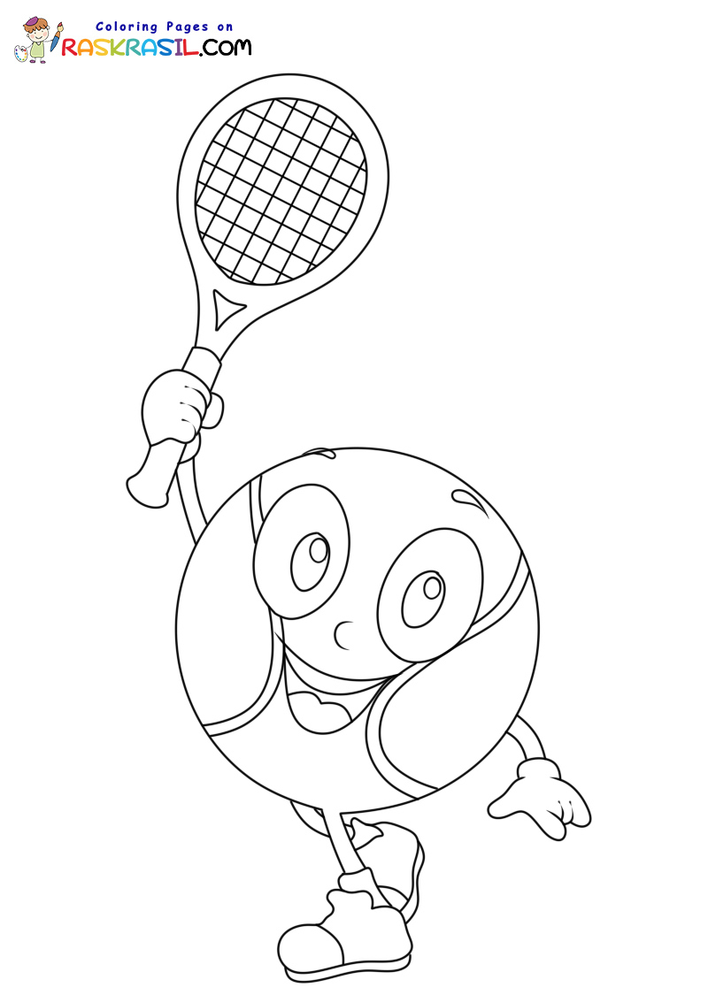 Coloriage Tennis Imprimer