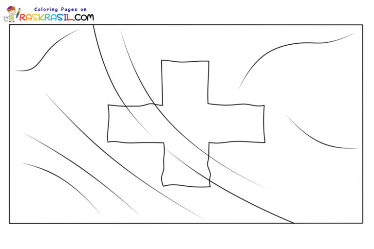  Ausmalbilder Flagge der Schweiz 