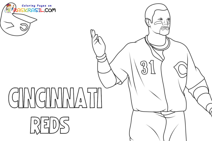 Reds Baseball Coloring Pages