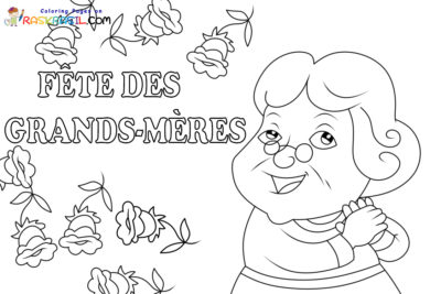 Coloriage Fete des Grands-meres mamies à imprimer