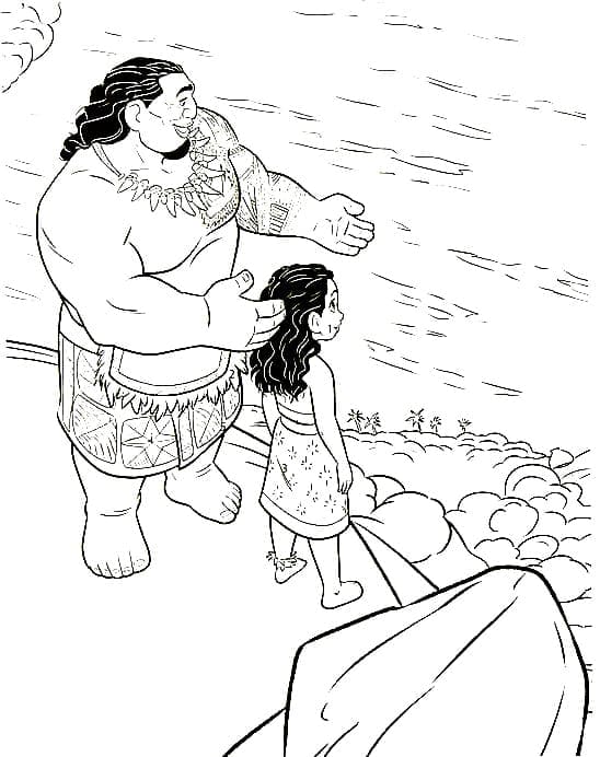 Desenhos da Moana para Colorir