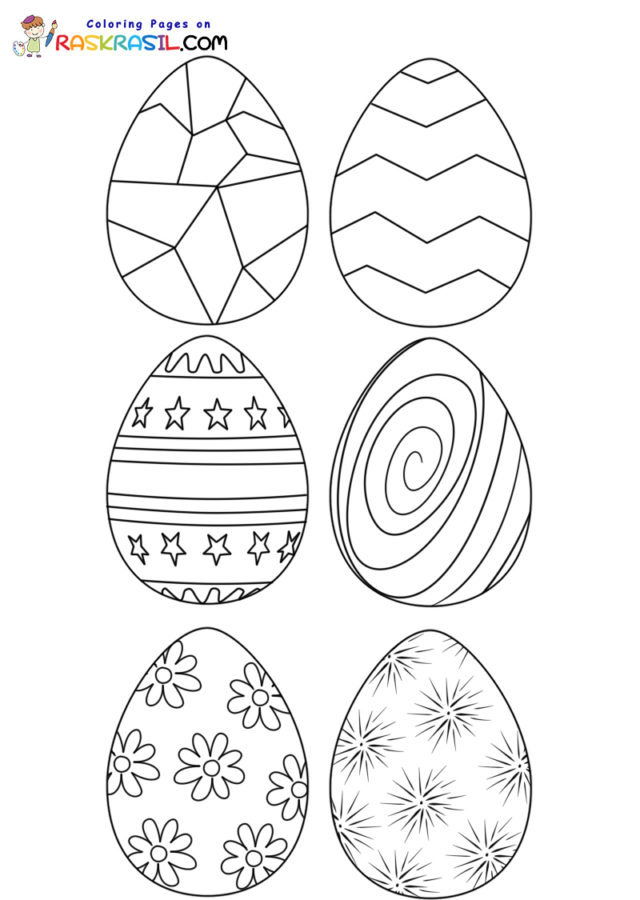  Dibujos de Huevos de Pascua para Colorear