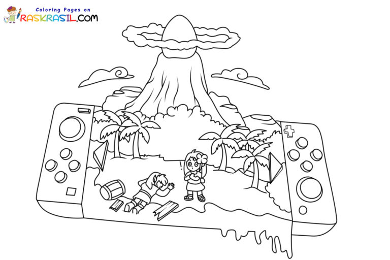 Nintendo Switch Coloring Pages