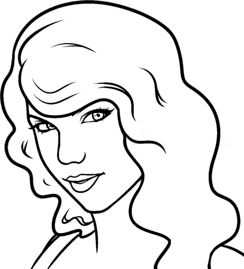 Coloriage Taylor Swift à imprimer