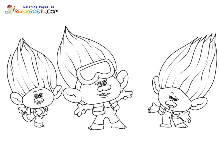 Dibujos De Trolls 3 Todos Juntos Para Colorear 7271