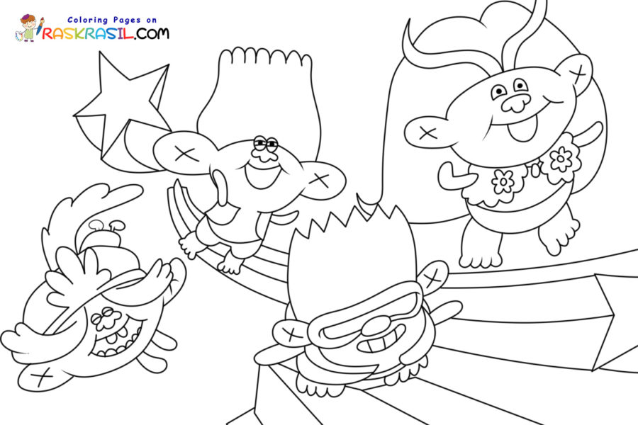 Coloriage Les Trolls 3 à imprimer