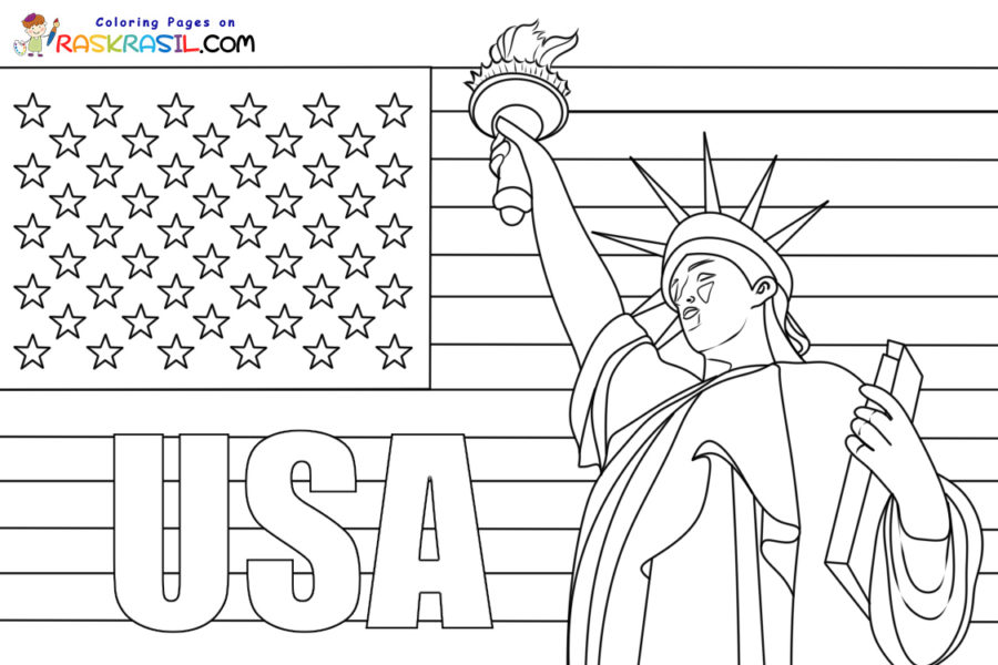 Dibujos de Estados Unidos para Colorear