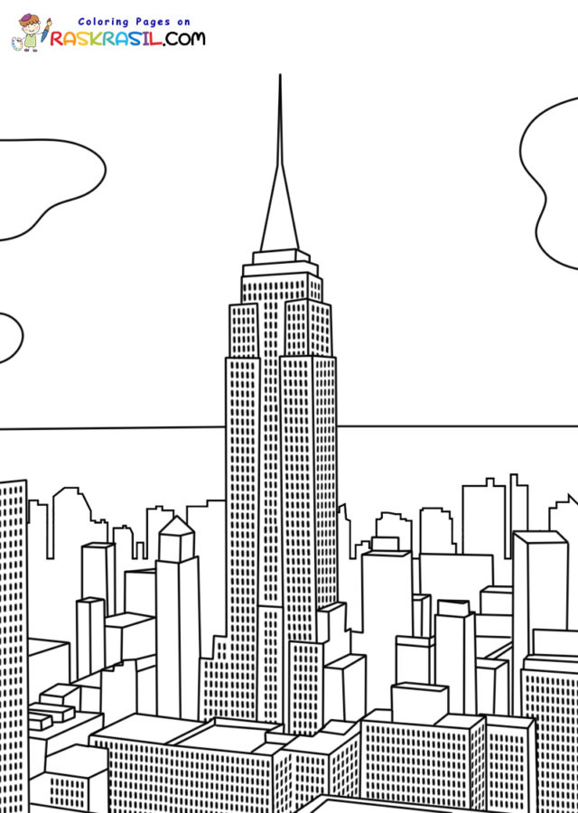 empire state building coloring page