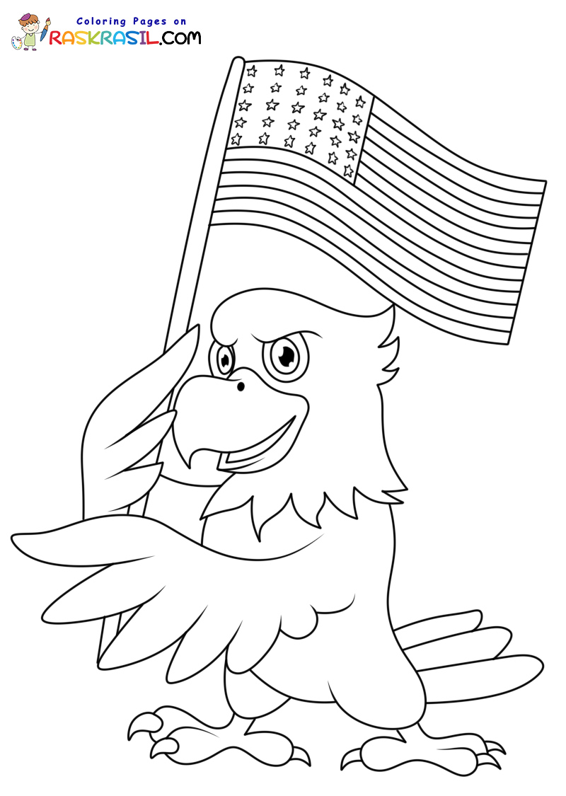 Raskrasil.com-USA-Coloring-Pages-Haliaeetus-leucocephalus-with-Flag