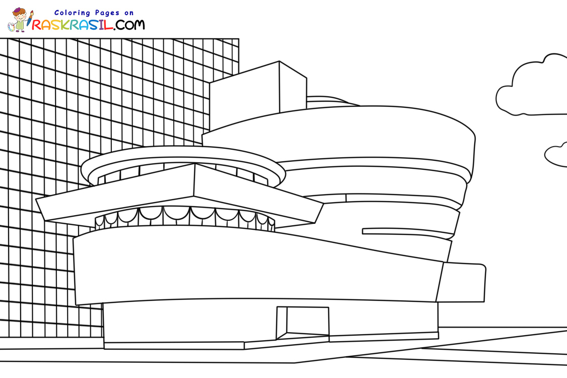 Raskrasil.com-USA-Coloring-Pages-Solomon-R-Guggenheim-Museum