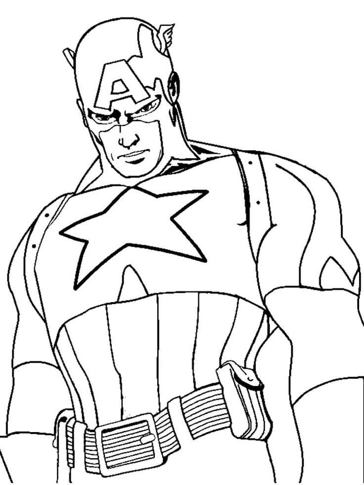 Desenhos do Capitão América para Colorir