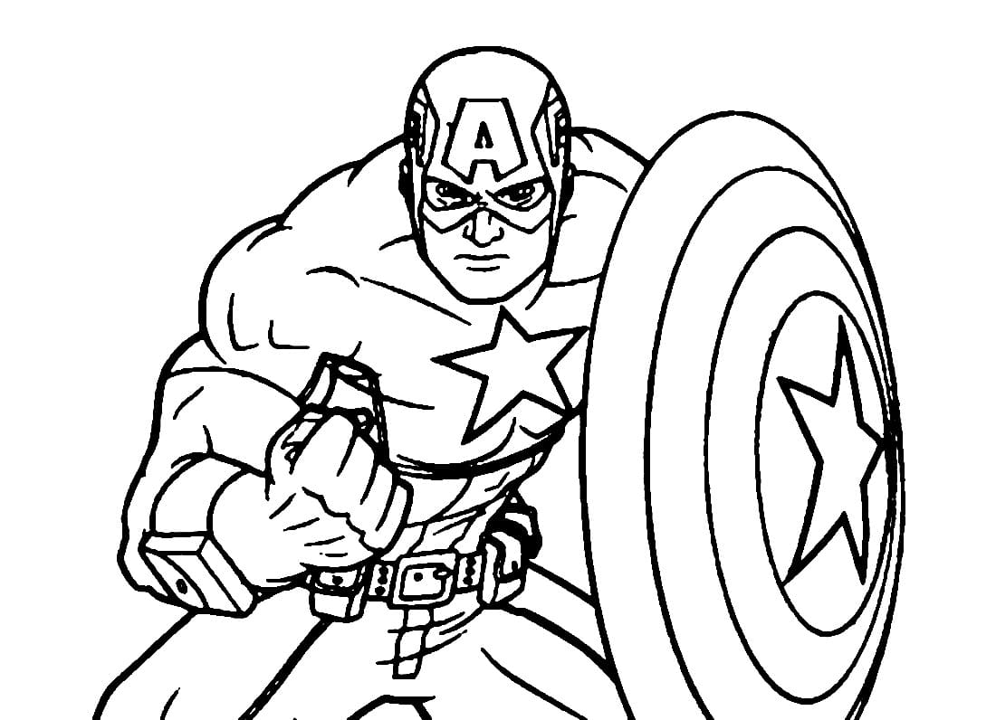 Ausmalbilder Captain America | Malvorlagen zum Ausdrucken