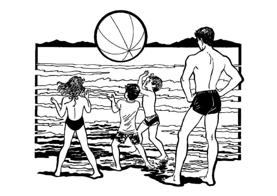 Disegni di Pallone da Spiaggia da Colorare