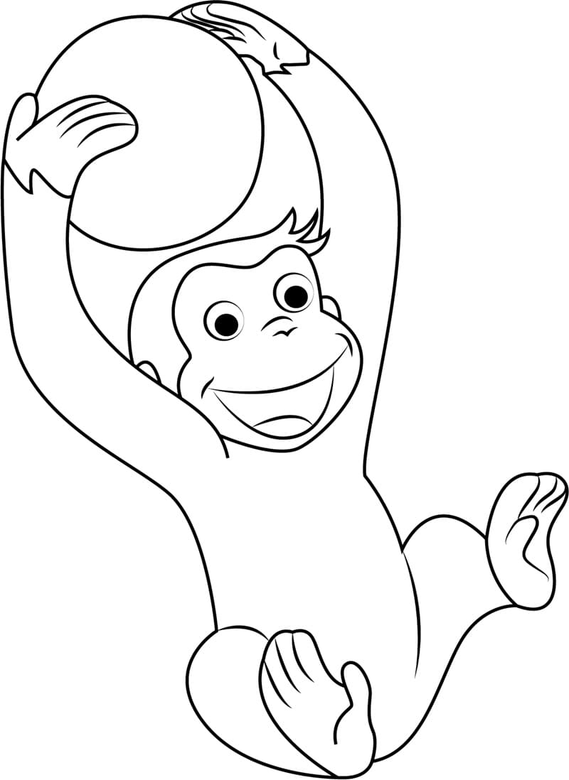 Curious George Coloring Pages