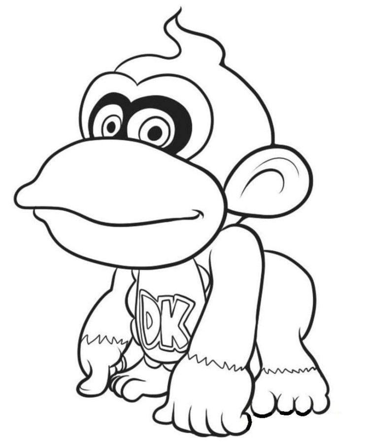 Ausmalbilder Donkey Kong | Malvorlagen zum Ausdrucken