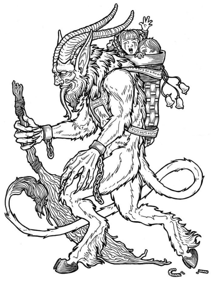 Disegni di Krampus da Colorare