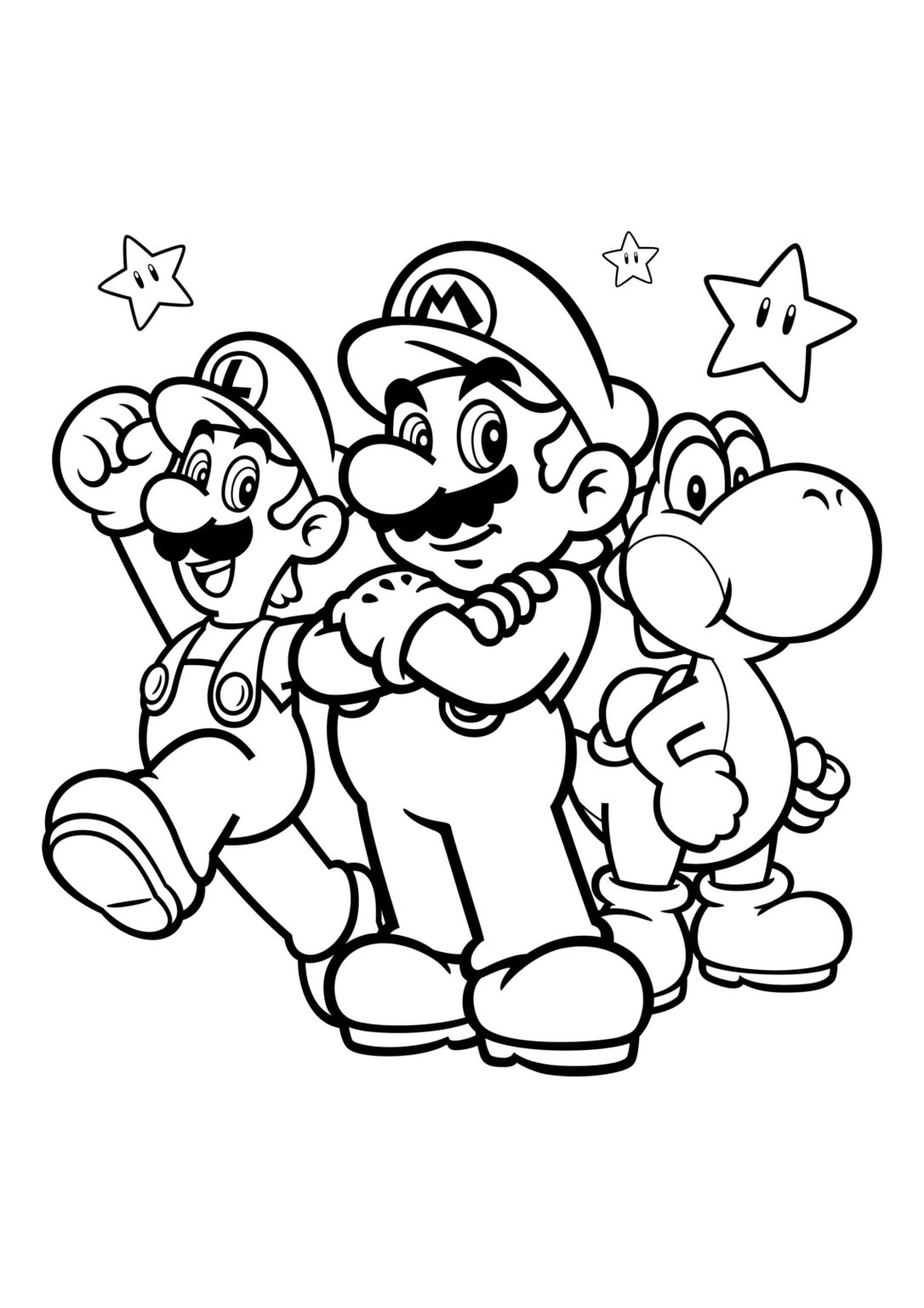 Dibujos de Mario y Luigi para Colorear