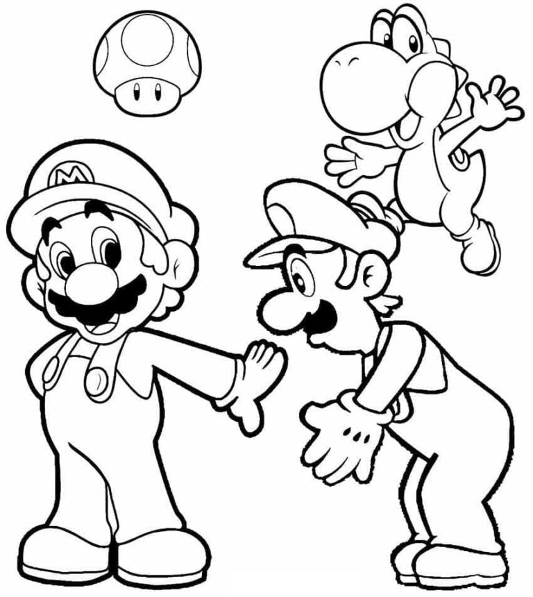 Dibujos de Mario y Luigi para Colorear