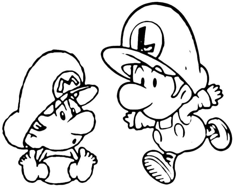 Mario and Luigi Coloring Pages