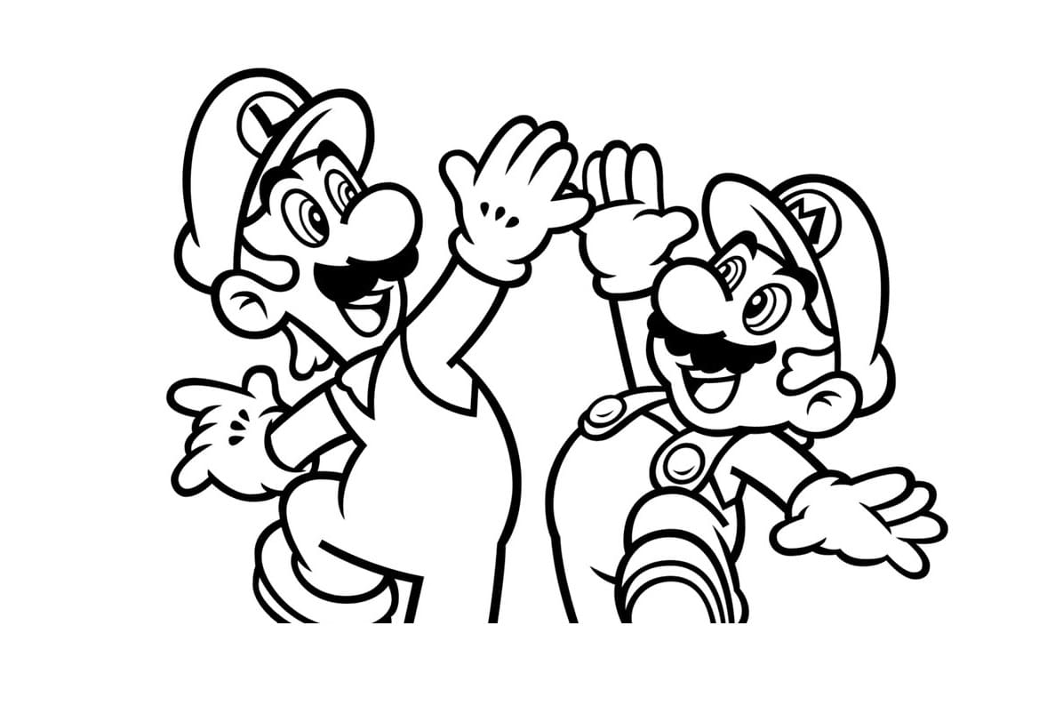 Coloriage Mario Et Luigi Imprimer Coloriage Mario Et Luigi Imprimer