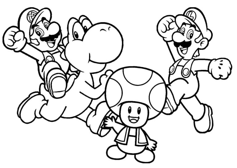 Dibujos de Mario y Luigi para Colorear