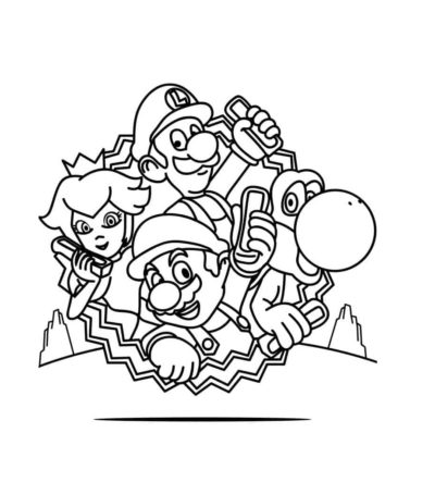 Dibujos de Mario y Luigi para Colorear