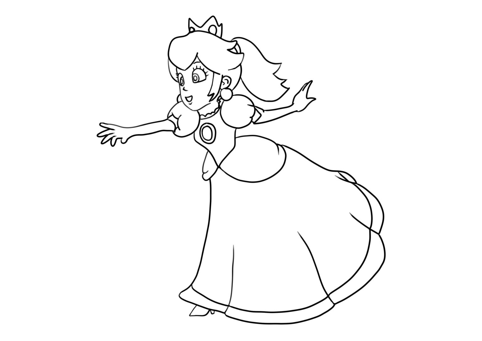 Dibujos de Princesa Peach para Colorear