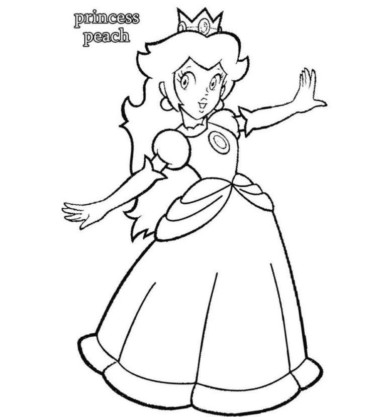 Dibujos de Princesa Peach para Colorear