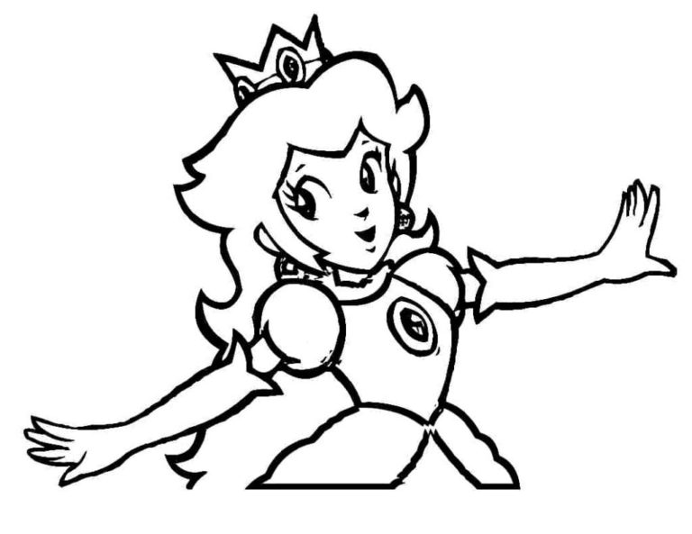 Coloriage Princesse Peach à imprimer
